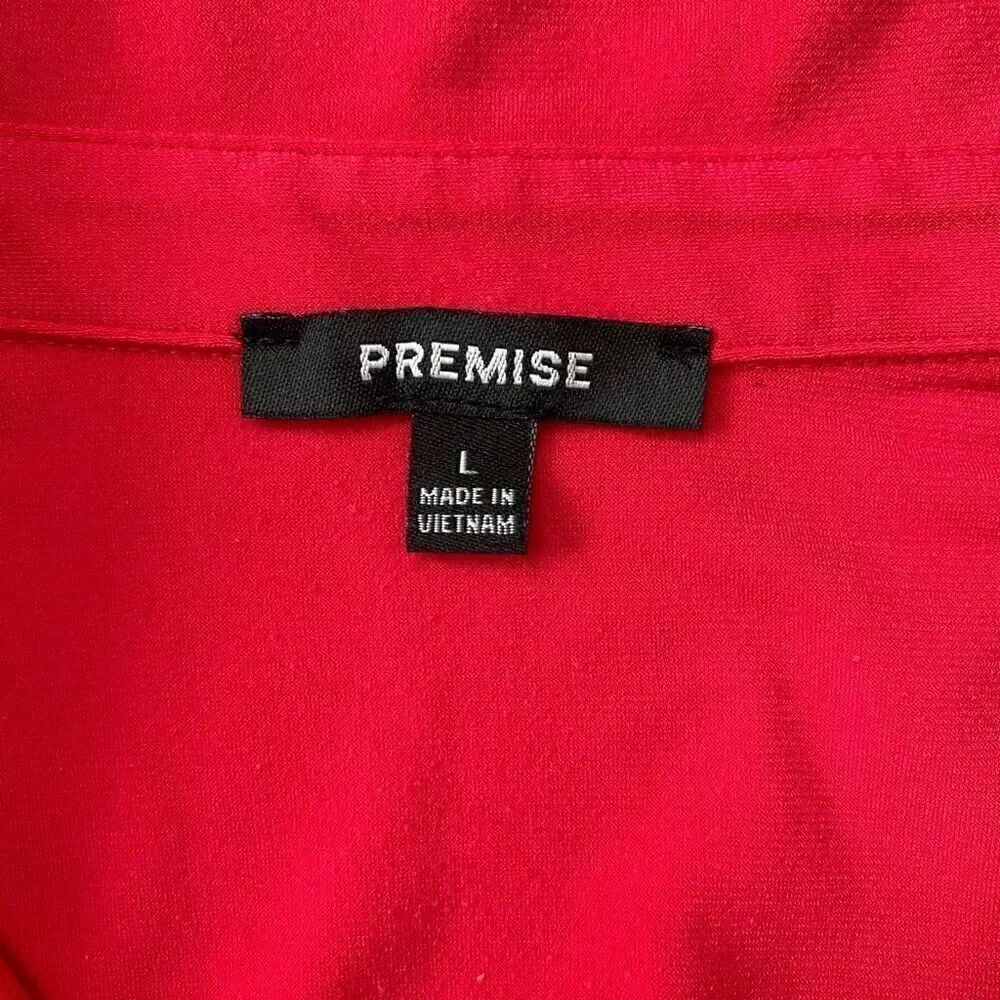 Premise women L quarter button collared blouse - Picture 6 of 10